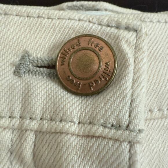 ARITZIA | Wilfred Free Ecru Cream Denim Western Style Mini Skirt | Size 2 - Picture 2 of 9